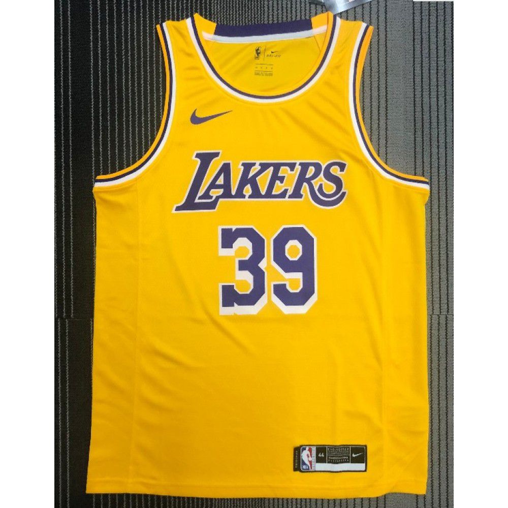 Men's Los Angeles Lakers Dwight Howard #39 Gold Swingman NBA Jersey - Icon Edition-Pro Kit Vault | Brand New 26/27 Sports Jerseys
